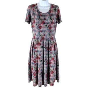 LuLaRoe Simply Comfortable gray floral dress